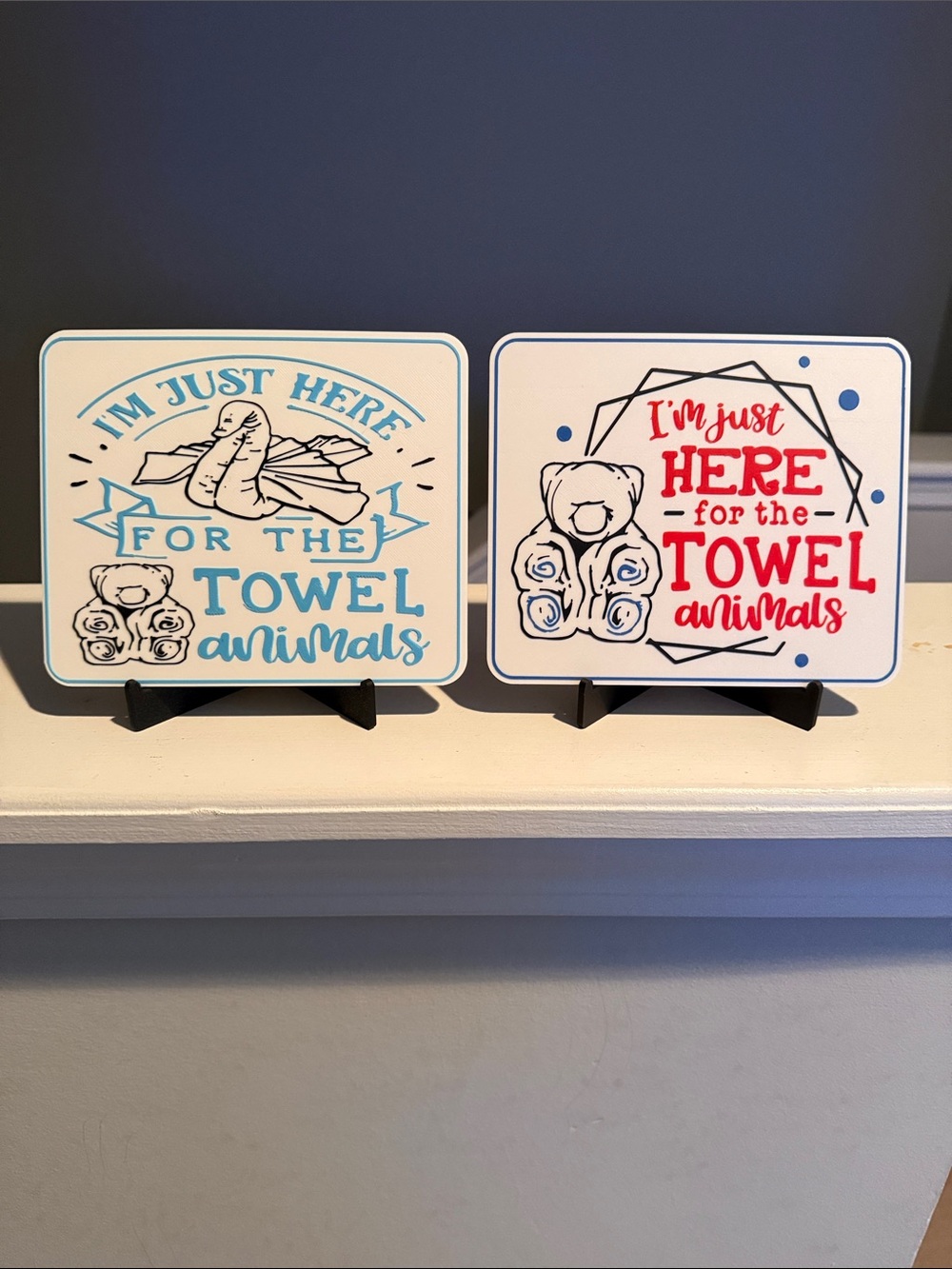 Decorative 'Cruise ship Towel Animals' Sign - Cruise ship decor